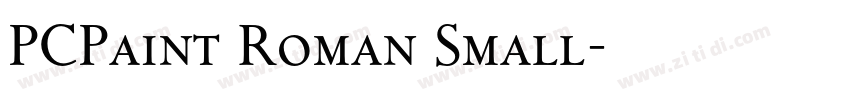 PCPaint Roman Small字体转换